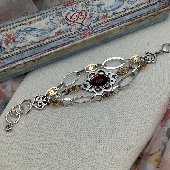 Brighton Tigers Eye Gold and Silver Bracelet in Tin - Picture 6 of 7